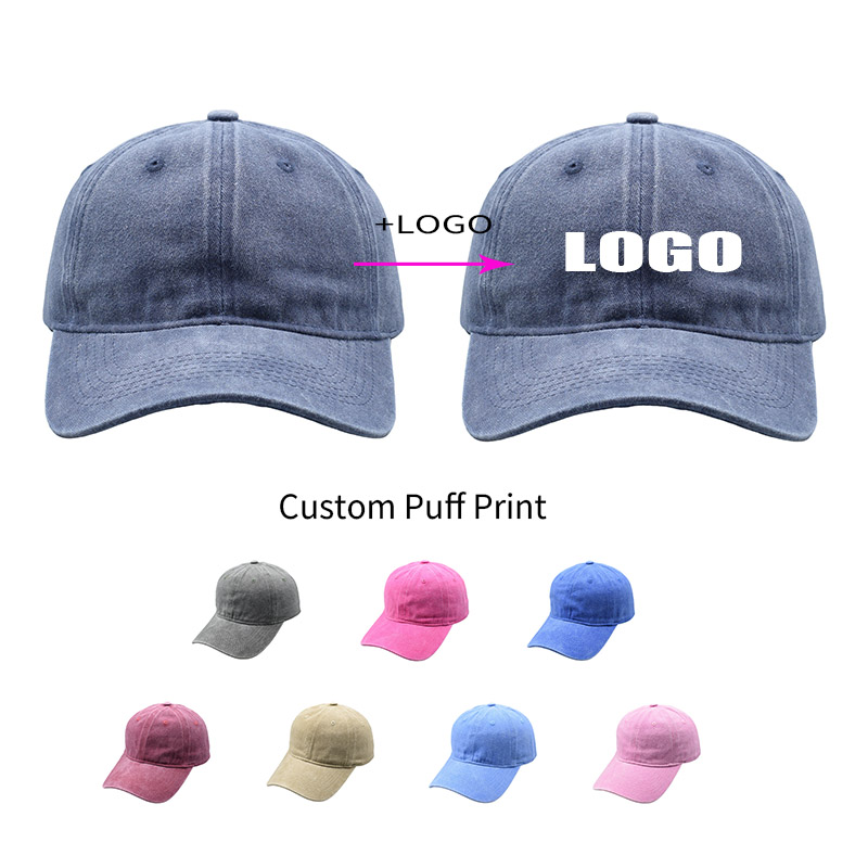 Dad Hat Cotton - ドロップシッピング カスタムテキストハット ユニセックス パフレタリング カジュアル アジャスタブル