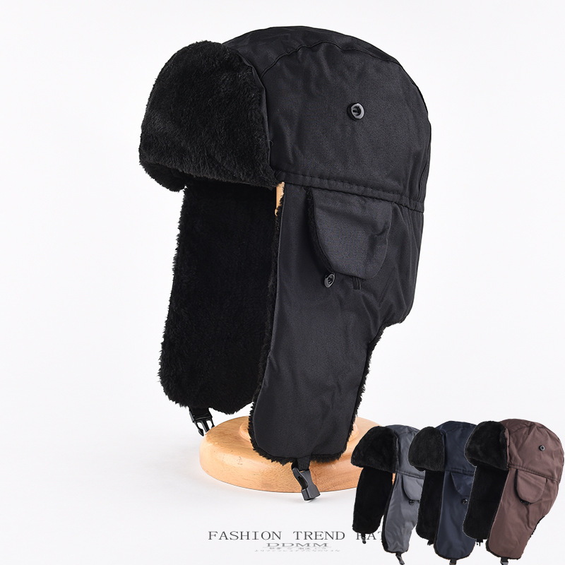 Winter Trapper Hat - メンズ冬用防寒ウシャンカトラッパーハット、ロシア風イヤーフラップキャップ、防寒・保温性に優れたアウトドア用帽子