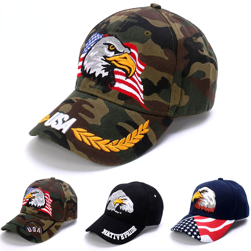 Dad Hat Cotton - メンズブラックトラッカーハットアニマルファームスナップバックキャップアメリカンイーグルと国旗の愛国的な刺繍入り3Dダッドキャップ（女性用）