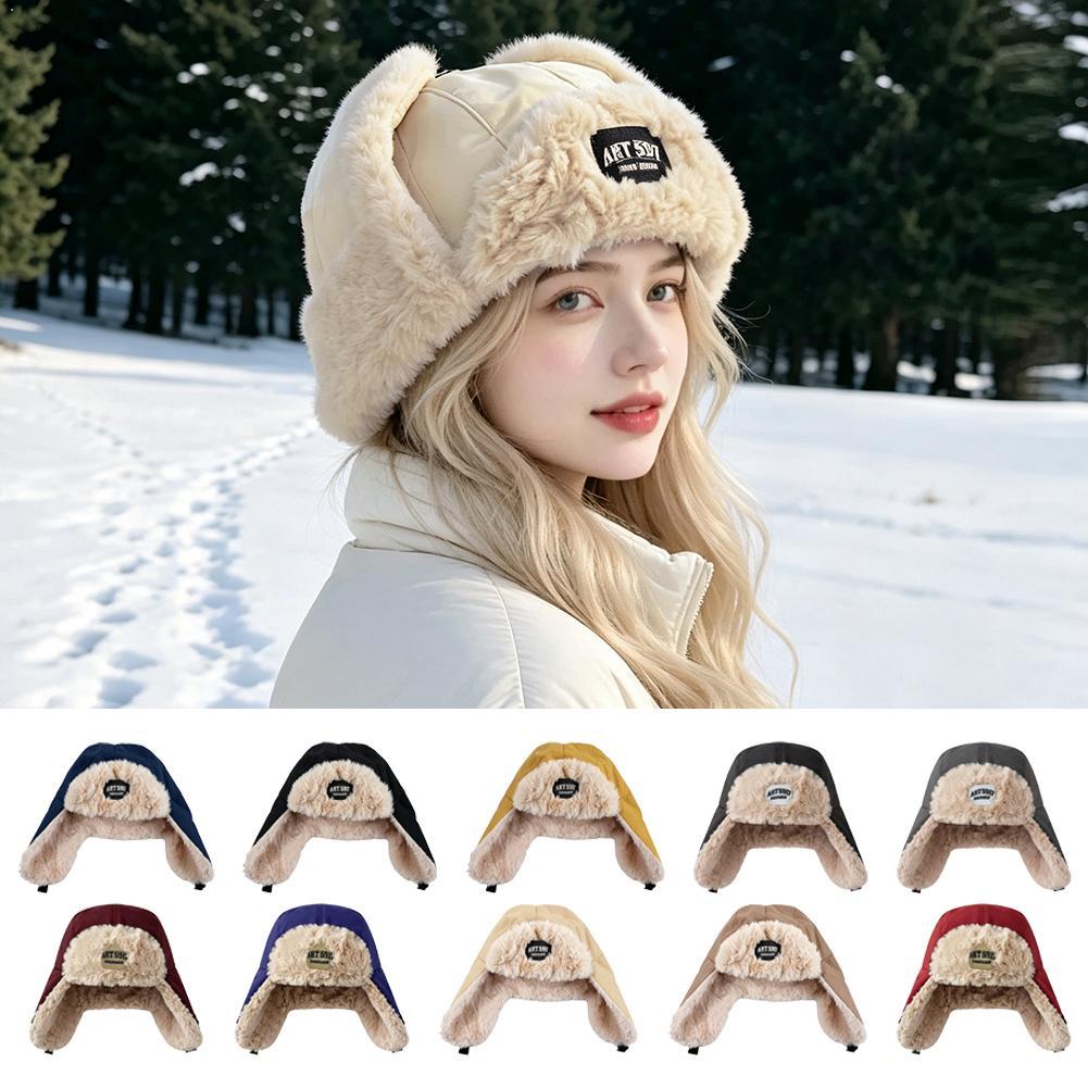 冬用フェイクファー裏地付きトラッパーハット、防風耳当て付きウ - Winter Trapper Hat のレビューと価格