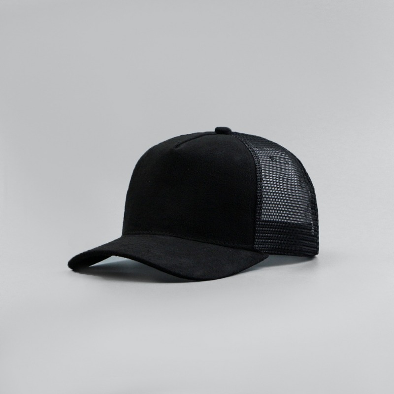 レザーラベルカスタムロゴ 5 パネルスエード野球帽男性と女性 - Baseball Cap Structured のレビューと価格
