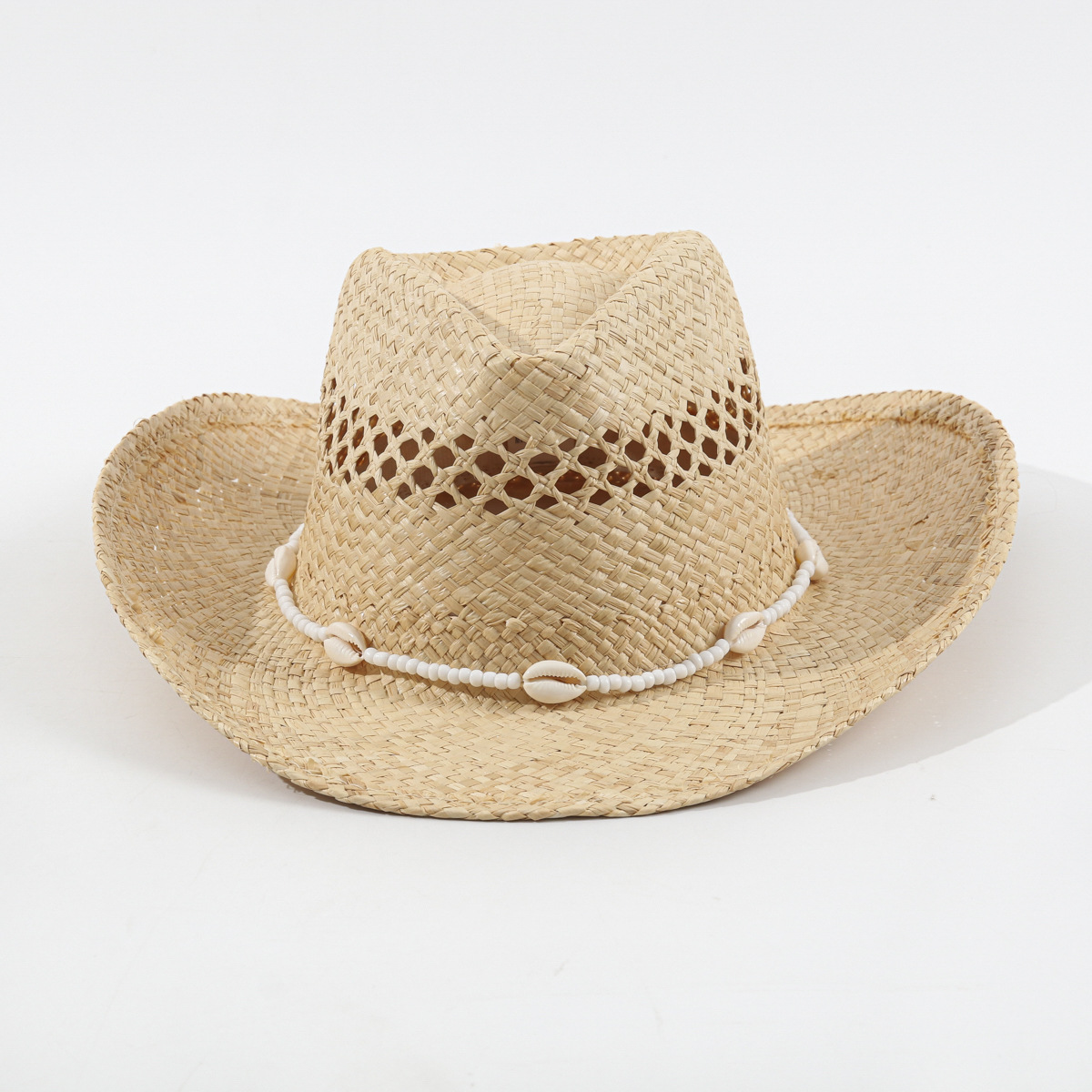 2026年新作シェルチェーンストローハット手編みラフィアカウ - Cowboy Hat Straw のレビューと価格