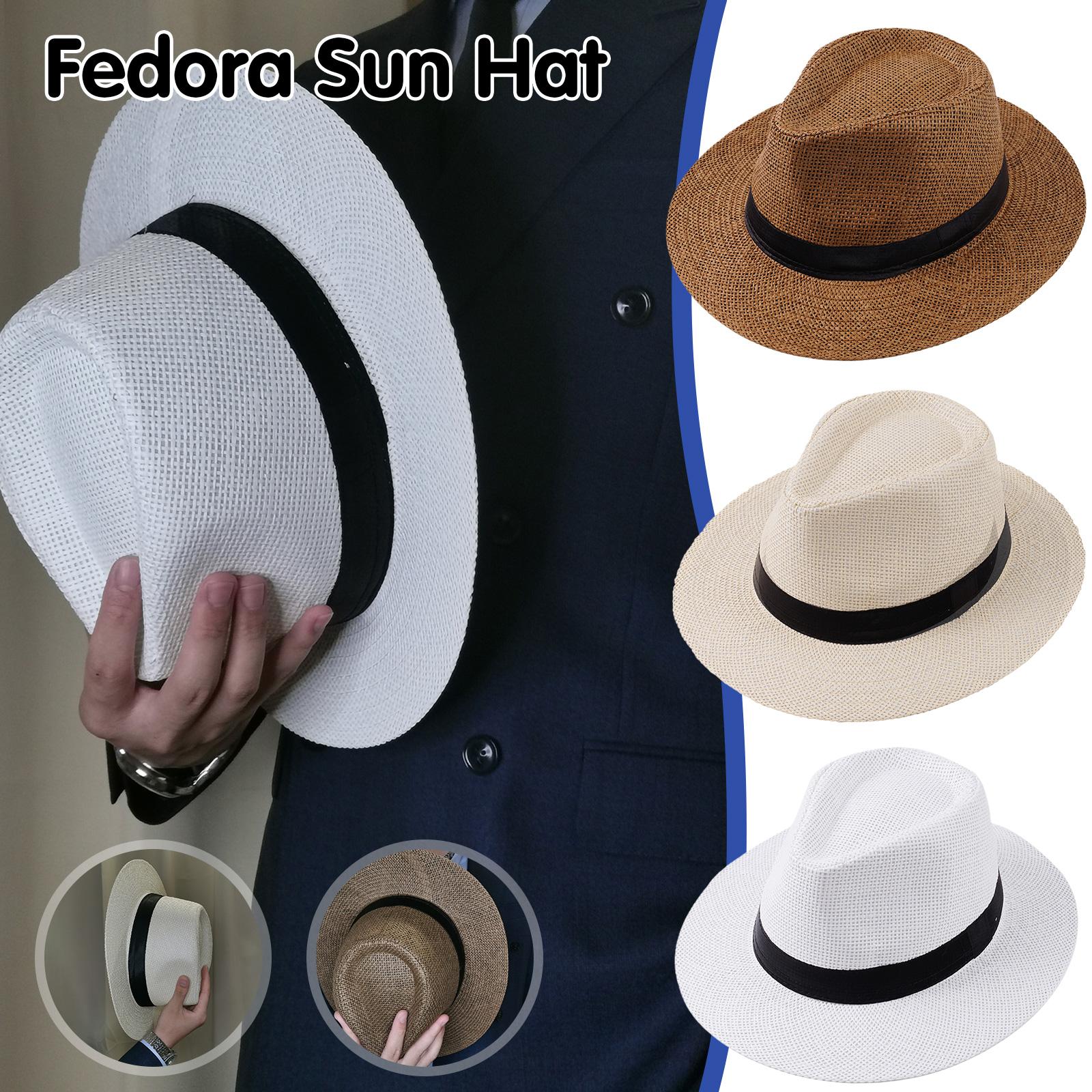 男性夏パナマ麦わら帽子ナチュラルファッショントレンディビーチ - Cowboy Hat Straw のレビューと価格