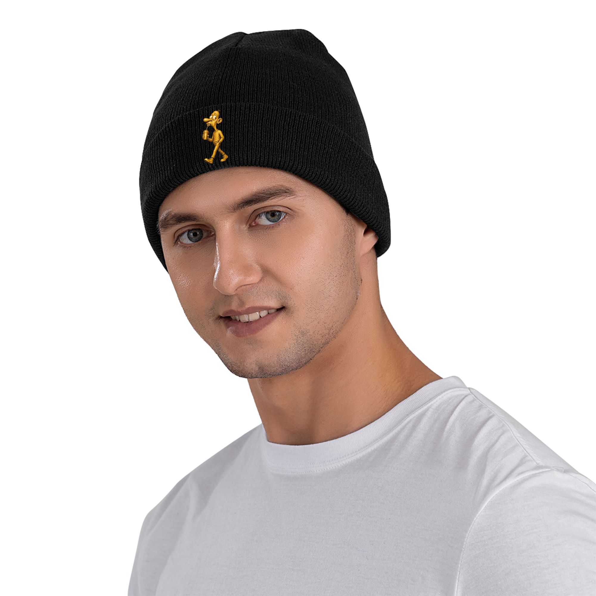 ゴールデン・ニーギー・ミーム　面白いインターネット・ブレイン - Beanie Cuffed Knit のレビューと価格