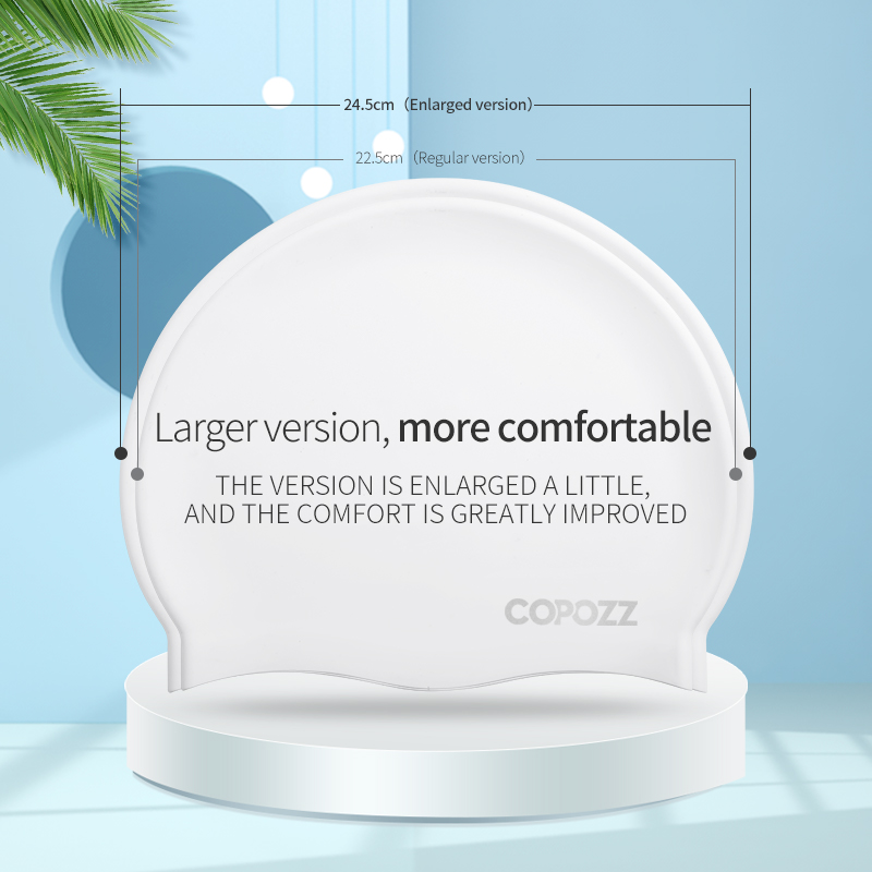 パターン大人の水泳キャップ男性女性ロングヘア防水水泳プールキ - Swim Hat Silicone のレビューと価格
