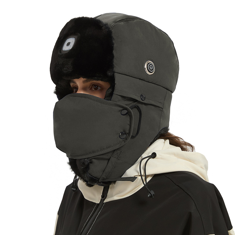 USB充電式厚手の加熱スキーハット – LEDライト付き冬用 - Winter Trapper Hat のレビューと価格