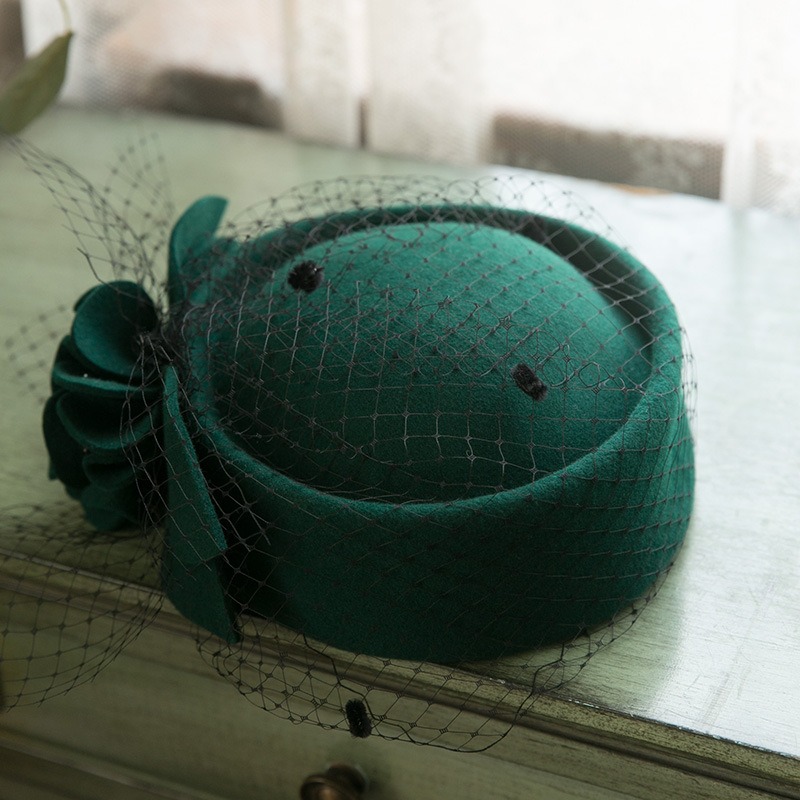 フランスのヴィンテージウールベレー帽、女性用エレガントなネッ - Beret French Wool のレビューと価格