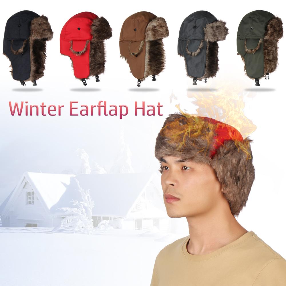 暖かい耳当て付きトラッパーウィンターキャップ、スキーハット、 - Winter Trapper Hat のレビューと価格
