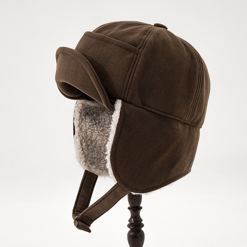 韓国の冬用防寒レイフェン帽子、女性用ファッション厚手耳当て付 - Winter Trapper Hat のレビューと価格