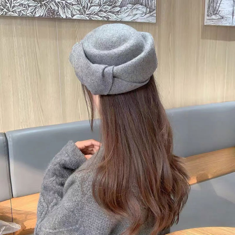 新しいクラシックウールフェルトベレー帽女性冬高品質フェルト帽 - Beret French Wool のレビューと価格