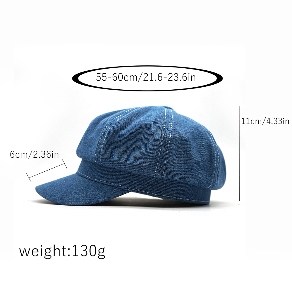 女性用オクタゴナルデニムベレー帽,カウボーイキャップ,キャス - Dad Hat Cotton のレビューと価格