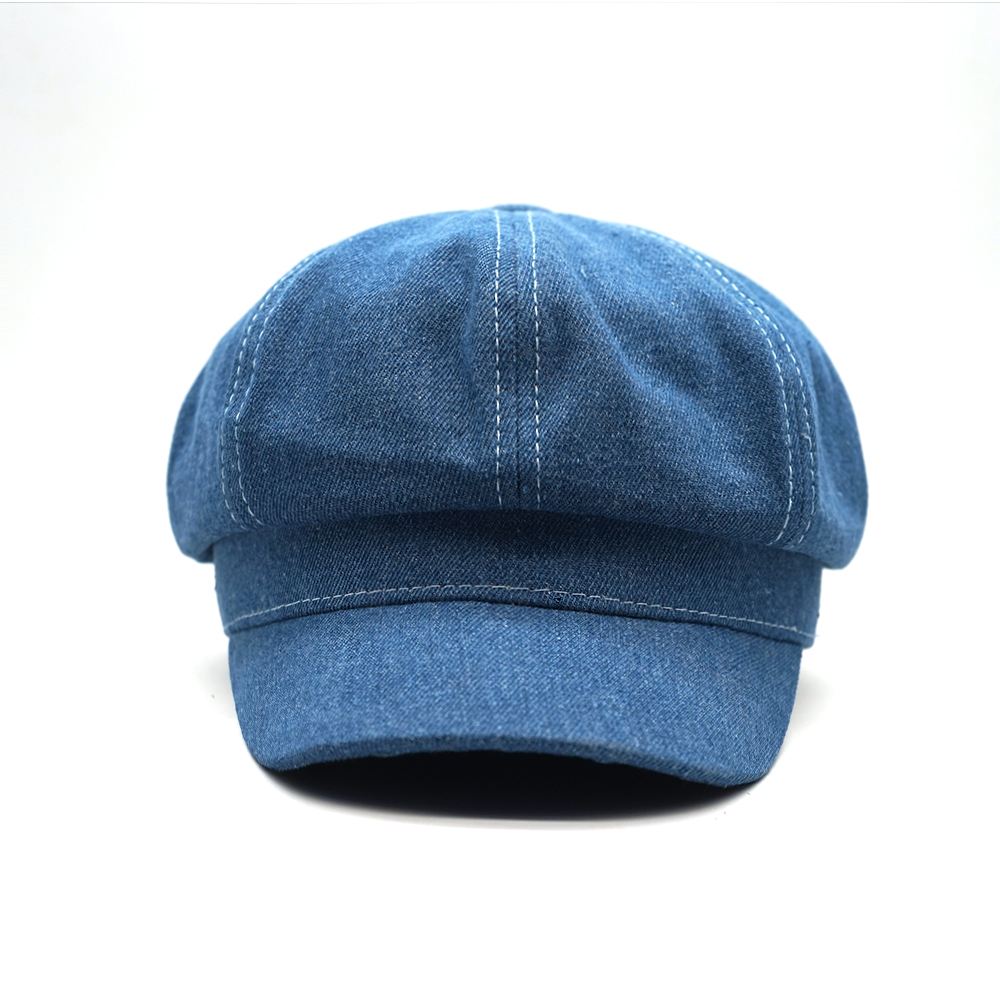 女性用オクタゴナルデニムベレー帽,カウボーイキャップ,キャス - Dad Hat Cotton のレビューと価格